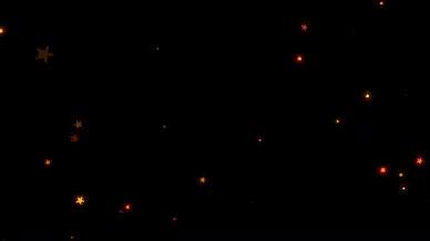 原创唯美橙红星星漂浮通道视频的预览图